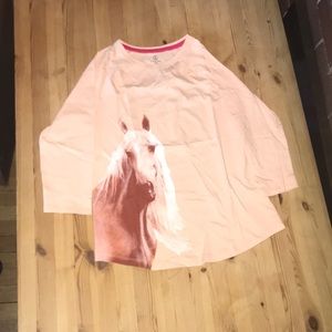 XL Girl’s Pink Long Sleeve w Horse Design